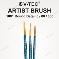V-Tec Brush 1001 Round Detail 0 / 00 / 000 Small Painting Brush/