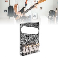 doplay-BR Electric Guitar Bridge Fit for TL String Drawing Plate 6 Saddle Vintage with Bucket Brass 