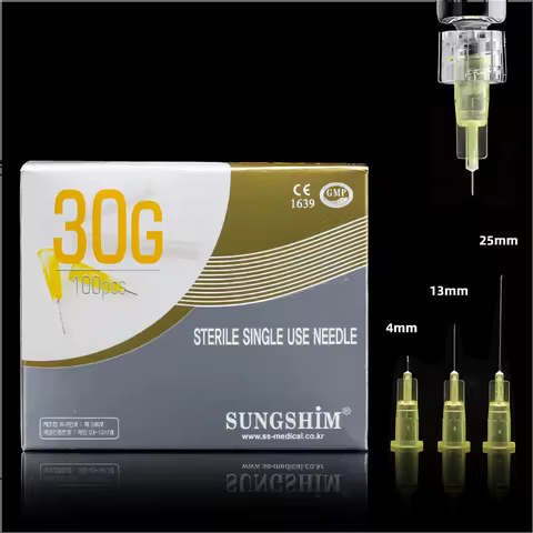 Painless Small Needle 32G 4MM 32G 6MM 30G 13mm Disposable Stainless Steel Ultrafine Needle Eyelid Ca