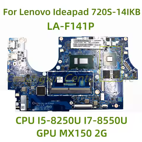 LA-F141P motherboard suitable for Lenovo Ideapad 720S-14IKB laptop CPU I5-8250U I7-8550U GPU MX150 2