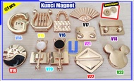 AKSESORIS TAS CEWEK (ISI 1 PCS) KUNCI TAS MAGNET + KANCING MAGNET - KUNCI MAGNET TAS IMPOR - VARIASI