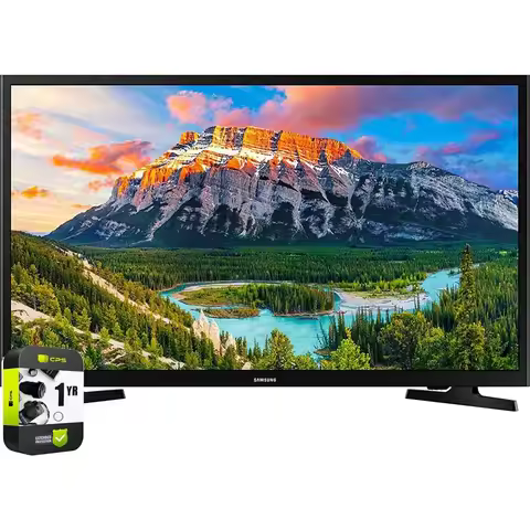 32 inch 1080p Smart LED TV Black Bundle with 1 YR CPS Enhanced Protection Pack