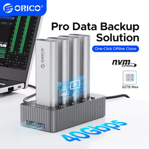 ORICO USB4 40Gbps M.2 NVMe SSD Clone Docking Station 4 Bay 2 Bay offline clone SSD enclosure for Int