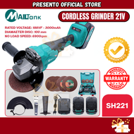 MAILTANK SH221 Brushless Battery Grinder 21V Cordless Angle Grinder Handheld Battery Grinder with 2