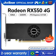 JIESHUO AMD Radeon RX 550 4GB Video Graphics Card GDDR5 Gpu 14Nm 128Bit Rx550 4G PC Desktop Games Vi