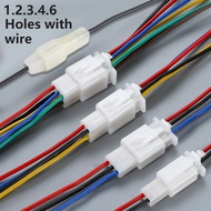 2.8mm socket(with wire)1pin 2pin 3pin 4pin 6pin wayar soket plug adapter car wire connector universa