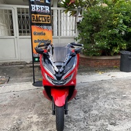 ชิวหน้าPCX18-20 ทรงซิ่ง ชิวสองขั้น+ลายเคฟล่า(แถมฟรีกระจกติดชิว)(เจาะชิวให้แล้ว) มีหลายสีให้เลือก สำห