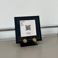 ADOR Gold Stainless Steel Screw QR Code Board, Desktop Wooden QR Board, Wifi Code Board