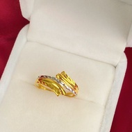 [Gold &amp; Co]New Budget Ring Emas 916 Cincin Fashion 2C Gold 916 Emas Tulen