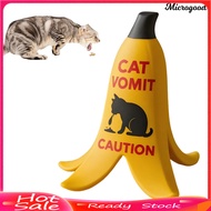 [MIC]❄Cat Vomit Warning Sign 3D Banana Peel Cat Vomit Caution Sign Funny Vomiting Cat Desktop Warnin