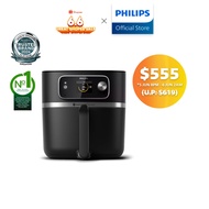 PHILIPS 7000 Series 22-in-1 Airfryer Combi XXL Connected - HD9880/90, Integrated Thermometer, Roast Bake Sous Vide