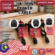 UK 3 Pin Power Cable IEC C7 Figure 8 IEC C5 Cloverleaf IEC C13 Power Cord / Kabel Kuasa UK 3 Pin