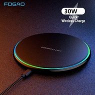30W Wireless Charger, Compatible with iPhone 16/15/14/13/12/11, Huawei Mate 50/40 Pro, Samsung (Univ