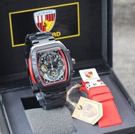 Jam Tangan Leopard 8802 Original Free Rubber Red