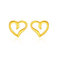 SK Jewellery SK 916 Twirl Heart Gold Earrings