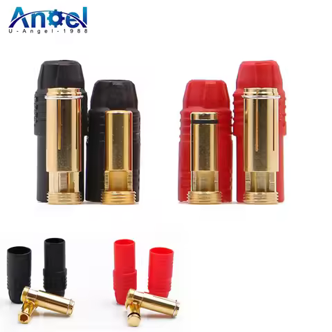 Amass AS150 Male Female Anti Spark Connector 7mm Gold Plated Banana Plug Set for RC Battery ESC Dron