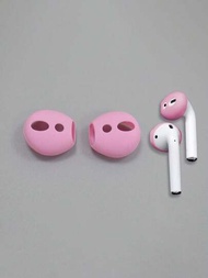 粉色2對超薄防滑矽膠耳塞套，適用於Airpods 2耳機
