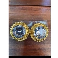 Big diamond zircon stone earrings