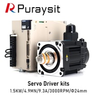 HY Puraysit Servo Motor kits 1.5KW SGD7S-120A00B202 SGM7A-15A7A61 4.9MN 9.3A 3000RPM Dia.24mm with 3