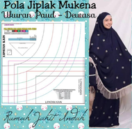 Pola Jahit Pola Mukena Atas Bawah untuk Paud-Dewasa dan Jumbo