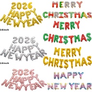 2026 Happy New Year Balloon Banner Set Gold Thick Aluminum Foil Polyester Film Balloon Suitable for 