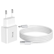 IVON AD-35 2 in 1 18W QC3.0 USB Port Travel Charger + 1m USB to USB-C / Type-C Data Cable Set EU Plu