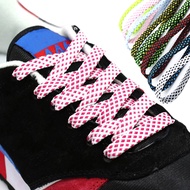 120cm 1Pair Flat Grid Shoelaces Sports Bright Color Long Thin Shoestring for Kids and Adults