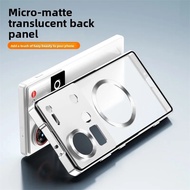 Case For ZTE Nubia Z80 Ultra Z70 Z70s Ultra Magnetic Metal Frame Shockproof Acrylic Back Panel Cover