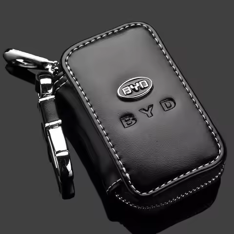 Genuine Leather Key Wallet Car Key Bag Multi-Function Key Case For BYD Tang F3 E6 Atto 3 Yuan Plus S