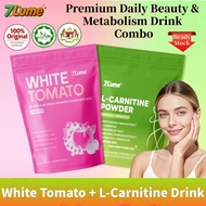 【HALAL】7LUME ‌White Tomato Skin Brightening Drink & L-Carnitine Slimming Drink Combo Supplement Whit