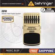 Behringer EQ700 Graphic Equalizer Guitar Effects Pedal (EQ-700 / EQ 700)