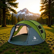 Quick Open Automatic Tent Antelope Camping Tent No Sunscreen Dewman Rainproof Four Seasons 3-4 Emble