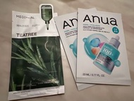 MEDIHEAL 茶樹面膜 & Anua 100+ 精華面膜