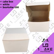 White Cake Box (BOX4X4W-100) (BOX4X6W-500)