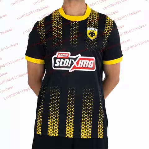 Greece Football Kit 25-26 AEK Athens Jersey Kit Quick Dry Sports Ελλάδα Football Jersey T-Shirt KID