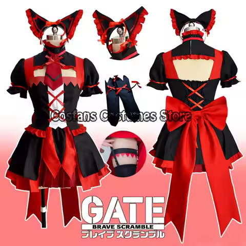 GATE Rory Mercury Fancy Dress Short Sleeve Tops Skirt Uniform Outfit Anime Cosplay Costumes Hallowee