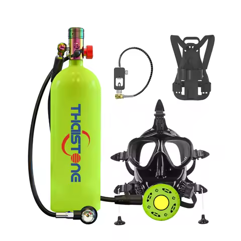 THAISTONE-Scuba Diving Air Tank, Underwater Breath Air Tank, Oxygen Tank, Snorkeling Equipment, 2.3L