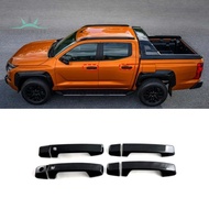 For  Triton / L200 2024 Carbon Fiber Car Door Handle Cover Trim Exterior Accessories