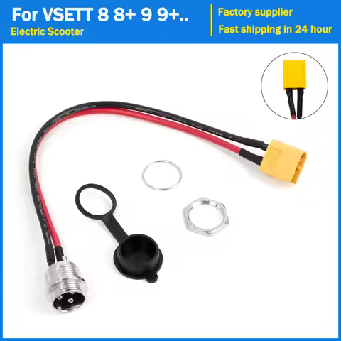 3 Pins Charging Port for VSETT 8 8+ 9 9+ 10+ ZERO 8 9 10 8X 10X 11X Speedual Universal Electric Scoo