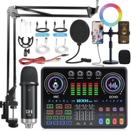 Live Sound Card Computer RGB Light Mobile Phone Mixer Reverberation Sound Card Live Game Voice Chang
