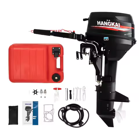 12HP Boat Engine Motor 169CC 2 Stroke Marine Fishing Boat Engine Water Cooling CDI Short Shaft Outbo