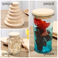QINJUE Mason Jar Lid Wooden Bottle Sealing Caps Compatible Canning Storage