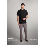 KEMEJA MOC Shirt Arjun Men's Short Sleevekoko - Black