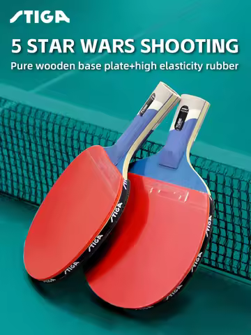 STIGA pro tube 5 STARS Best quality carbon bat table tennis racket with rubber pingpong paddle short