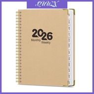 QUU Twin Coil Binding 2026 Weekly Monthly Planner Notebook 12 Month Academic Planner