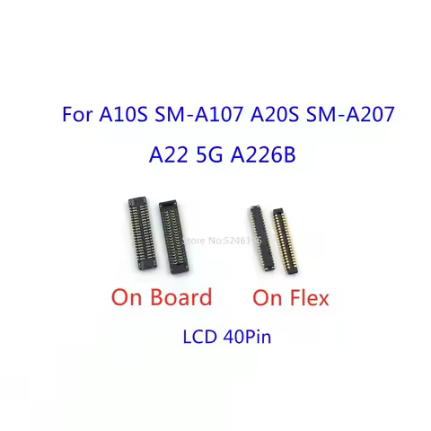 5-10pcs LCD Display Screen Flex FPC Connector 40Pin For Samsung Galaxy A10S SM-A107F A20S SM-A207F A