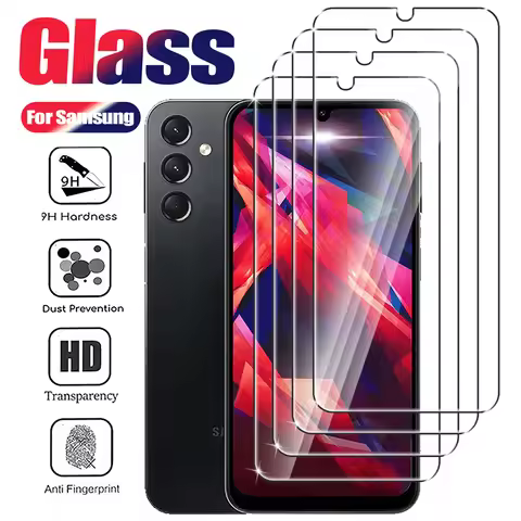 1-4Pcs Tempered Glass For Samsung Galaxy A04 A14 A24 A34 A54 5G Screen Protector on Samsung A04s Pro