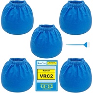 SpaceTent 5 Pack VRC2 Vacuum Filter for Vacmaster 1.5 to 3.2 Gallon and Armor All 2.5 Gallon Wet/Dry