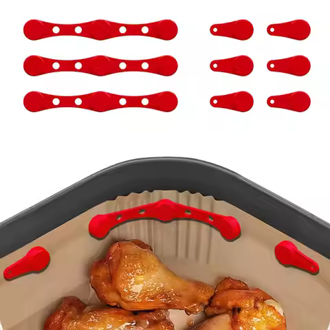 Silicone Air Fryer Liner Magnetic Buckle For Parchment Paper Air Fryer Magnetic Silicone Clips Air F