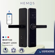 HEMOS 5 IN 1 TTLOCK SMART DOOR LOCK APP REMOTE UNLOCK FINGERPRINT PASSWORD CARD WITH DOORBELL HM-D4